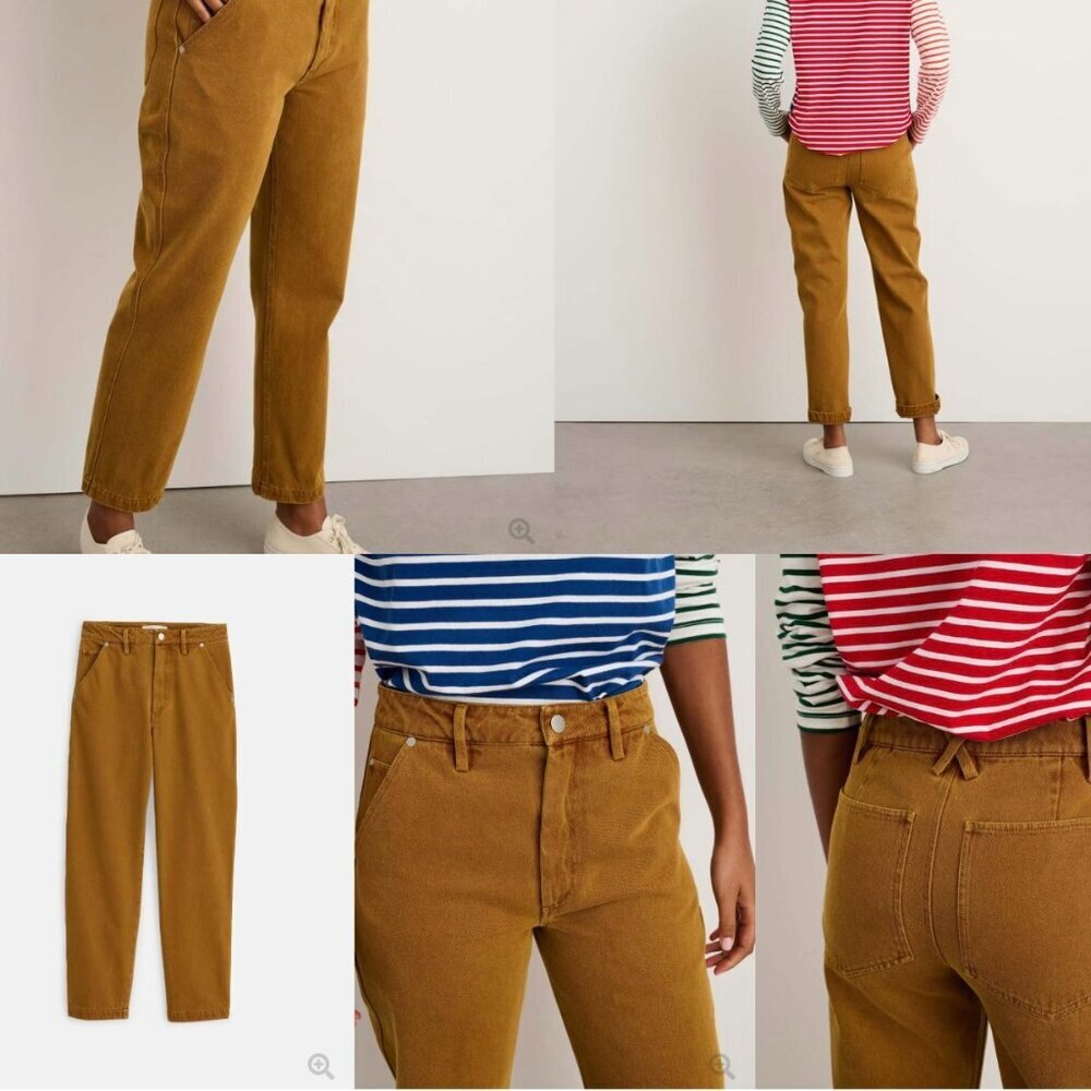 Alex Mill Thompson Straight Leg Jeans Women's 12 Golden Khaki Recycled‎ Denim